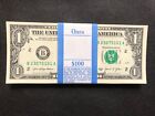 100 (ONE STACK) 2021 ONE DOLLAR UNCIRCULATED - W/2 MIXED LADDER NOTES - NEW YORK