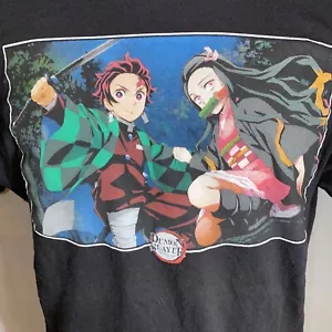 NWT Demon Slayer Kimetsu No Yaiba T-Shirt Large Black Manga Anime Japan - Picture 1 of 12