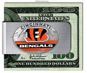 BENGALS STAINLESS STEEL MONEY CLIP NFL Sports Football HOT! Dad, Son, Brother' - Picture 1 of 13