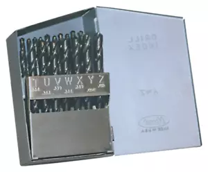Juego de brocas Chicago Latrobe 26 piezas LETRA 57718 A-Z Jobber tamaños negro hecho en EE. UU. - Imagen 1 de 6