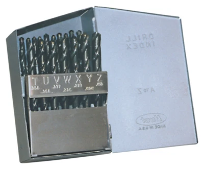 CHICAGO-LATROBE Chicago Latrobe 26pc LETTER Drill Bit Set 57718 A-Z Jobber Sizes Black USA Made