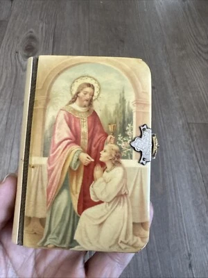 Antique Polish Religious Devotion Book Celluloid Gilt Pages Mini Size 1895 Rare - Image 1 of 4