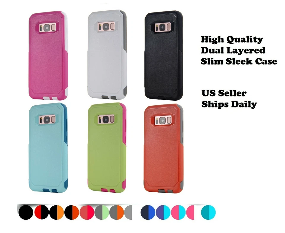 Shockproof Commuter Symmetry Case Samsung Galaxy Note 5 6 7 Edge 8 9 10 Plus + - Image 1 of 1