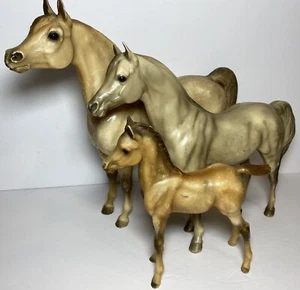 Vintage Breyer #804 Dapple Rose Grey Proud Arabian Stallion Mare Foal Family - Picture 1 of 16