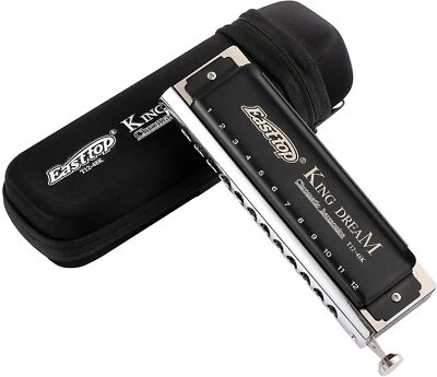 EASTTOP East top 12 Hole Professional Harmonica King Dream Chromatic Harmonica Key of C