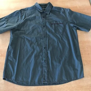 Quicksilver Shirt Men L Blue Button Up Pocket Short Sleeve Collared Preppy - Bild 1 von 11