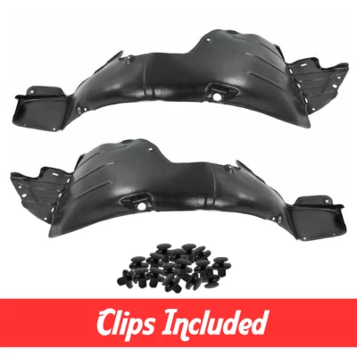 Front Driver & Passenger Side Fender Liner Set w/ Clips For 2011-2013 Elantra Foto 1 de 4