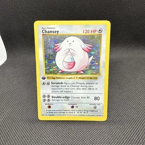 1999 Pokémon Chansey Base Set Shadowless 1st Edition Holofoil #3/102 - Picture 1 of 14
