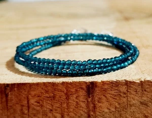 Natural Blue Topaz Beads, Faceted Topaz Beads, Rondelle Gemstone 2m - Picture 1 of 3