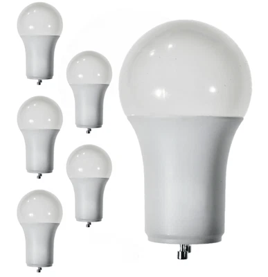 Diodesy A19 LED 9.5W 800LM GU24 5000K 120V CRI80 230° Dimmable White 6Pk - Image 1 of 2