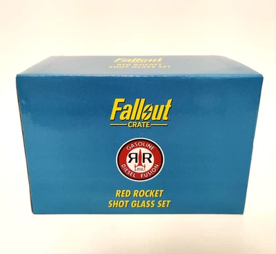 Bethesda Fallout Red Rocket Shot Glass Set Loot Crate Exclusive - Image 1 of 3