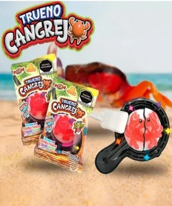 TRUENO CANGREJO Golosina Con Caramelo Tronador Sabores Frutales 24 Teile - Bild 1 von 9