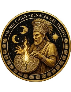 Moneda Plata RENACIER DEL TIEMPO Cultura Maya 1 Oz México 2024 - Imagen 1 de 5