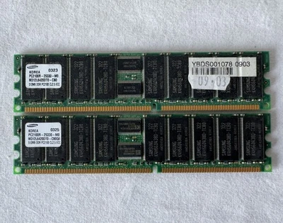 Samsung Korea 0323 & 0325 512MB Ddr 266Mhz Cl2.5 Ecc Pc2100R-25330-M0 Server RAM - Image 1 of 3