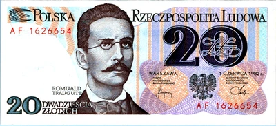 Poland 20 Złotych 1982 UNC Pick 149B - Image 1 of 3