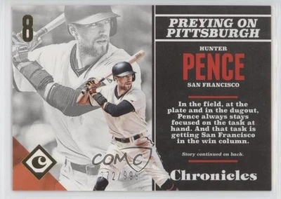 2017 Panini Chronicles Gold /999 Hunter Pence #12 - Image 1 of 2