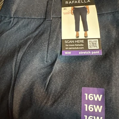 Pantalones elásticos RAFAELLA para dama azul enjuague talla 16W NUEVO Foto 1 de 4