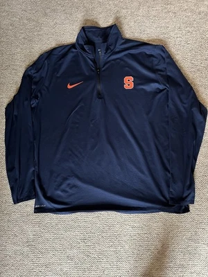 Pullover Nike XXL Dri-Fit para hombre con cremallera en cuarto de Syracuse University Foto 1 de 4