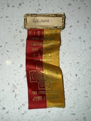 38º Campamento Anual Veteranos de Guerra Española Unidos Nombrado 1938 Cinta Foto 1 de 4