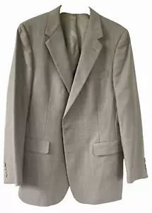 Vtg AQUASCUTUM Wool Gray Plaid Blazer Jacket 42L Sport Coat Made USA - Picture 1 of 16