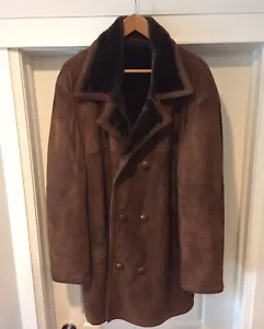 Vintage Hepworths 1973 suede sheepskin coat, mens, large, chest size 42 - Picture 1 of 6