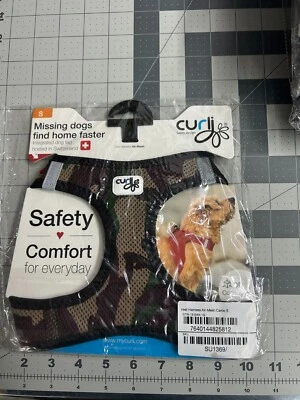 New SMALL Curli Vest Harness Air-Mesh Dog Pet No-Pull Camo integrated dog tag - Image 1 of 4