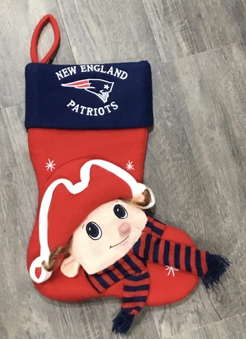 New England Patriots Plush Mascot Christmas Stocking Lil’ Fans Licensed Cover