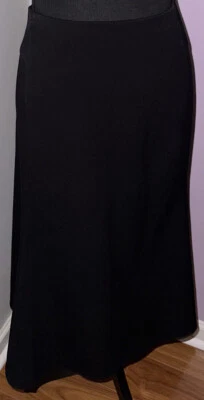 Saia preta feminina Briggs New York 20W zíper nas costas fecho de gancho faltando - Imagem 1 de 4