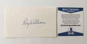 Carta 3x5 firmata Roy Williams autografata BAS Beckett Cert North Carolina Kansas - Foto 1 di 1
