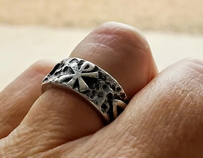 RARO Anel Retd James Avery Fish And ChiRo Eternity Vintage, Peça Pura! Tamanho 6 - Imagem 1 de 4