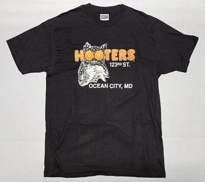 De colección Años 90 Hooters Ocean City, MD PUNTADA ÚNICA Hnes Beefy T Talla: L Foto 1 de 4