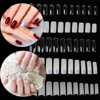 100Pcs False Nail Tips Full Cover Ballerina Long Coffin Fake Nails Art Manicure - Image 1 of 4