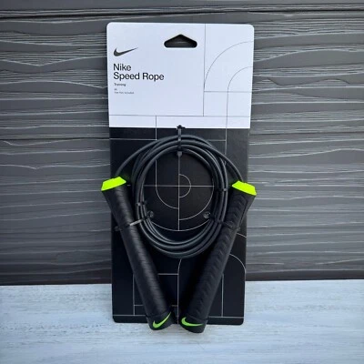 NIKE Entrenamiento Velocidad Saltar Cuerda Longitud Ajustable Negro Voltio Pro Combate Gimnasio Elite Foto 1 de 4