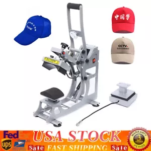 Commercial Caps Hat Heat Press Transfer Machine Semi-Auto Magnetic Digital Press - Picture 1 of 14