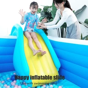 Inflatable Water Slide Swimming Pool Slide Summer Swimming Pool Kids Water Play - Picture 1 of 8