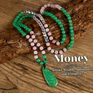 Wealth Necklace - Aventurine & Jasper for Good Luck, Prosperity & Positivity - Picture 1 of 6