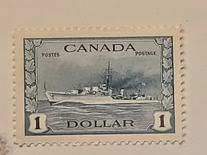 Canada Sc 262 Destroyer $1 Deep Blue F/VF Mint Never Hinged - Picture 1 of 7