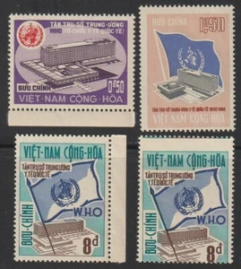 1966 S. Vietnam Stamps WHO Flag & Building Scot # 291-293 " Variety Miscut " MNH - Picture 1 of 2