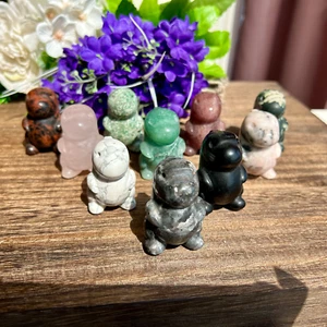 3pc Mixed material dinosaur quartz Crystal carving reiki healing - Picture 1 of 10