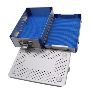 EE. UU.-Caja de Esterilización Bandeja Estuche Instrumentos Quirúrgicos Caja de Aluminio - Imagen 1 de 12