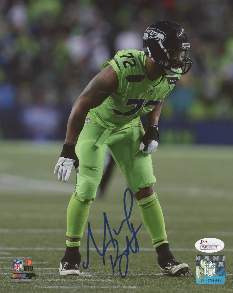 Michael Bennett Signed Seattle Seahawks 8x10 Photo JSA - Image 1 of 1