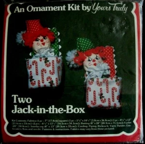 Yours Truly Ornaments Kit two Jack-in-the-Box Christmas Toys Family Friendly NEW - Picture 1 of 4