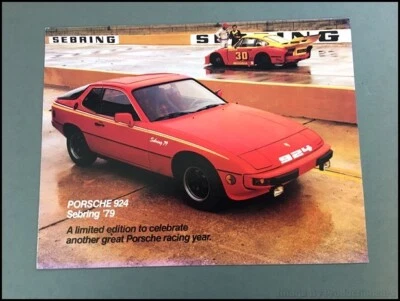 1979 Porsche 924 Sebring Vintage Car Sales Brochure Poster Foto 1 de 4