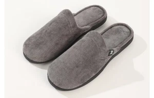 Zueco Pupeez para hombre suave de dos tonos de espuma viscoelástica interior exterior cálido rasguño zapatilla - Imagen 1 de 7