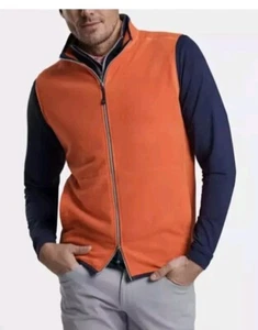 Mens Peter Millar Thermal Flow Micro Fleece Golf Vest Men's Full ZIp New Size L - Picture 1 of 8
