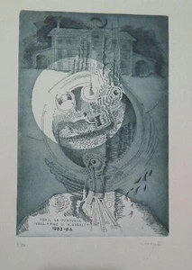 Ilario Cuoghi acquatinta "Per il Genova -Portoria" 1984 - Picture 1 of 1