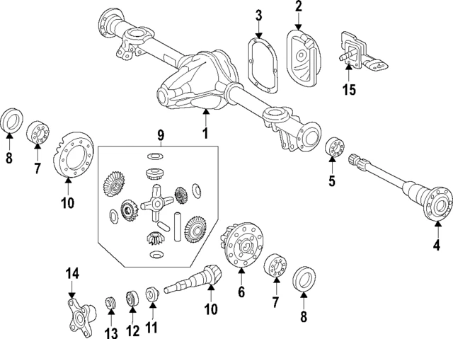 Estojo diferencial original Mercedes Benz G550 G63 AMG 2019-2023 OE 4633500223 - Imagem 1 de 1