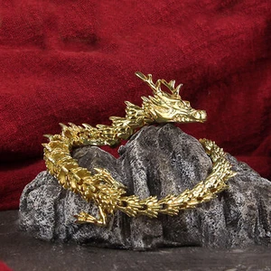 Chinese Dragon Figurine Sparkling Bright Color Flexible Sculpture Desktop Decor - Picture 1 of 18
