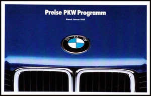 BMW Preisliste 1.1988 alle Modelle: 3er 5er 6er 7er M3 M5 u. Sonderausstattungen - Bild 1 von 1