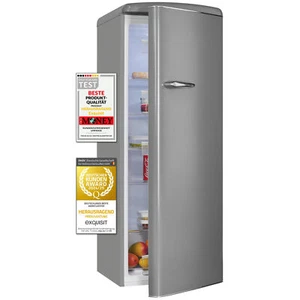 Exquisit Retro-Kühlschrank, ohne Gefrierfach,5 Ablagen, RKS325-V-H-161E grau - Bild 1 von 9